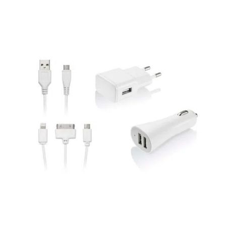 Imagem de Kit Carregador 3 em 1 Micro Usb Ios4 Ios5 - MULTILASER CB068