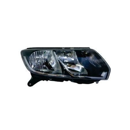 Imagem de Farol Principal RENAULT LOGAN/SANDERO Lado Direito Máscara Negra com Friso Cromado - TYC 20E565052B