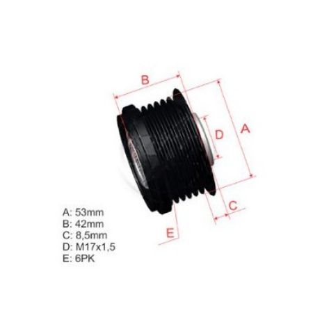 Imagem de Polia do Alternador FIAT FREEMONT - SKF VKM05507