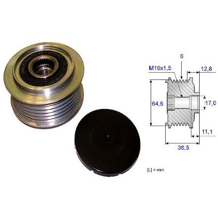 Imagem de Polia do Alternador AUDI A6 - SKF VKM05605