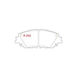 Imagem de Pastilha de Freio Dianteira TOYOTA CAMRY /RAV4 - WILLTEC PW1047