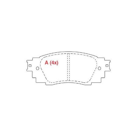 Imagem de Pastilha de Freio Traseira TOYOTA CAMRY /RAV4 - WILLTEC PW1048