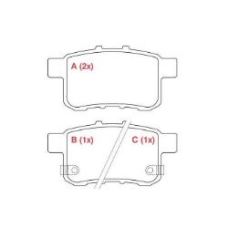 Imagem de Pastilha de Freio Traseira HONDA ACCORD Cerâmica - WILLTEC FP166