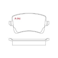 Imagem de Pastilha de Freio Traseira AUDI A5/Q5 Cerâmica - WILLTEC FP190