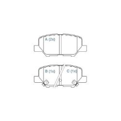 Imagem de Pastilha de Freio Traseira MITSUBISHI ASX/OUTLANDER Cerâmica - WILLTEC FP226