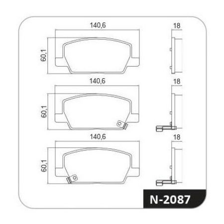 Imagem de Pastilha de Freio Dianteira CHEVROLET - GM TRACKER - COBREQ N2087