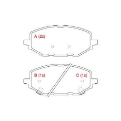 Imagem de Pastilha de Freio Dianteira CHEVROLET - GM TRACKER - WILLTEC PW1056