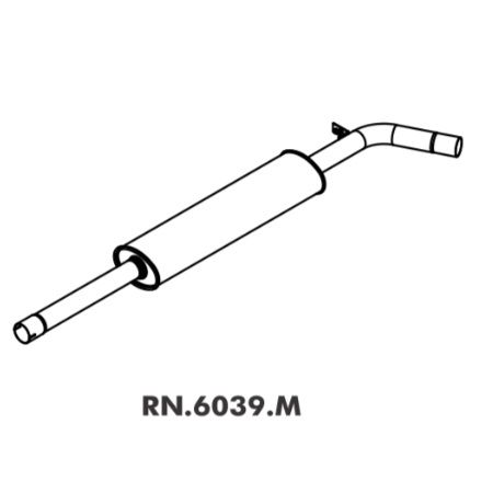 Imagem de Escapamento Silencioso Intermediário RENAULT FLUENCE - MASTRA RN6039M