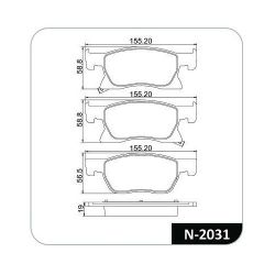 Imagem de Pastilha de Freio Dianteira CHEVROLET - GM CRUZE - COBREQ N2031