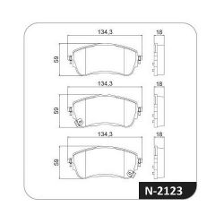 Imagem de Pastilha de Freio Dianteira TOYOTA COROLLA - COBREQ N2123