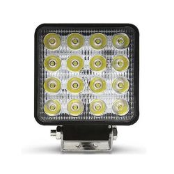 Imagem de Farol Auxiliar Universal Unitário Quadrado 16 Leds 48W - SUNS ACESSORIOS FLU848