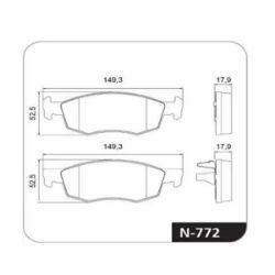 Imagem de Pastilha de Freio Dianteira FIAT STRADA Sistema Teves - COBREQ N772