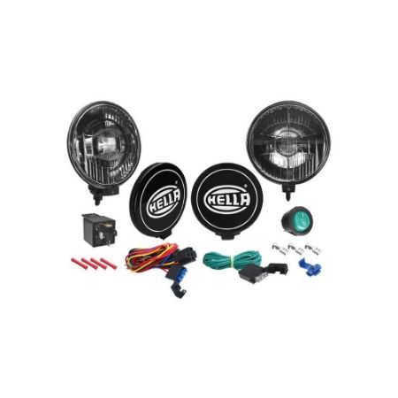 Imagem de Kit Farol Auxiliar Hella Black Magic Lente Máscara Negra - HELLA 1F4005750991