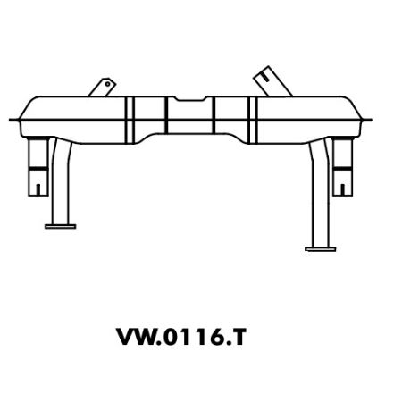 Imagem de Escapamento Silencioso Traseiro VOLKSWAGEN VARIANT sem Ar Quente - MASTRA VW0116T