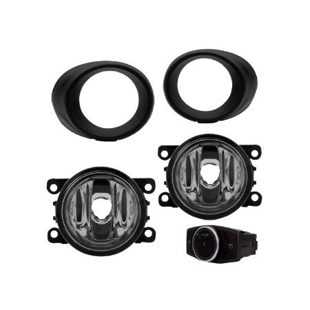 Imagem de Kit Farol Auxiliar FORD KA Botão Universal com Grade - SUITS STS427FD