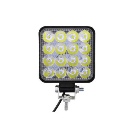 Imagem de Farol Auxiliar Universal Unitário Quadrado 16 Leds 48W - SUITS SLW848M