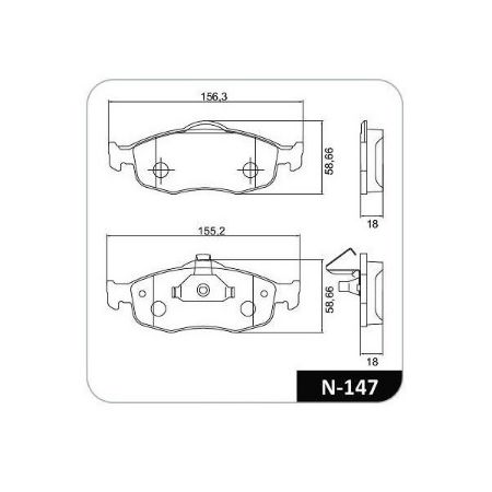 Imagem de Pastilha de Freio Dianteira FORD MONDEO - COBREQ N147