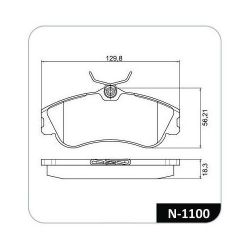 Imagem de Pastilha de Freio Dianteira com Sensor - COBREQ N1100