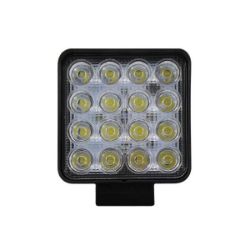 Imagem de Farol de Milha Unitário Quadrado 16 Leds 48w Universal - ELETRICWAY TG0802007