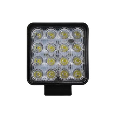 Imagem de Farol de Milha Unitário Quadrado 16 Leds 48w Universal - ELETRICWAY TG0802007