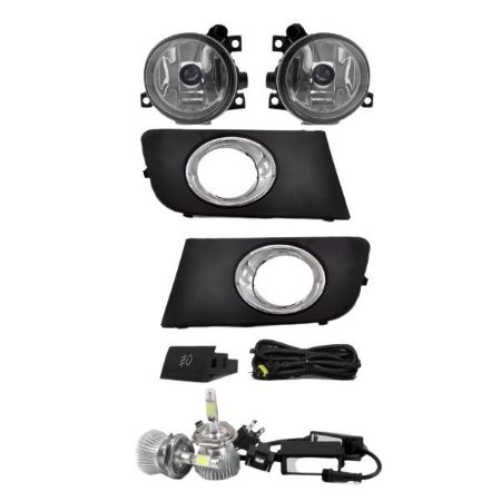 Imagem de Kit Farol de Milha VOLKSWAGEN AMAROK Aro Cromado Botão Original - ELETRICWAY TG0201017