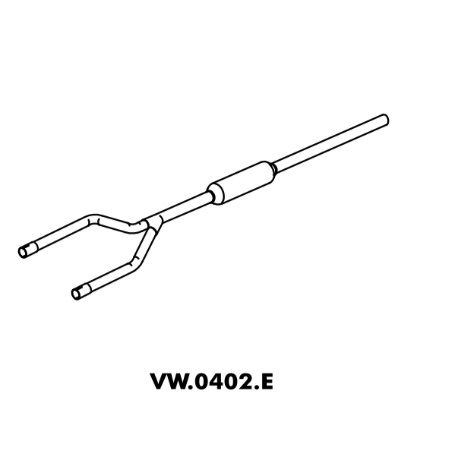 Imagem de Tubo Intermediário VOLKSWAGEN GOL/SAVEIRO - MASTRA VW0402E