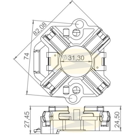 Imagem de Porta Escovas do Motor de Partida Sistema Bosch - UNIFAP UF11314