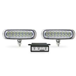 Imagem de Lanterna Strobo Slim 16 Leds Vermelho Corpo Preto 12V - AUTOPOLI AP951