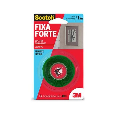 Imagem de Fita Dupla Face Fixa Forte Transparente 12mm X 2 Metros - 3M HB004419873