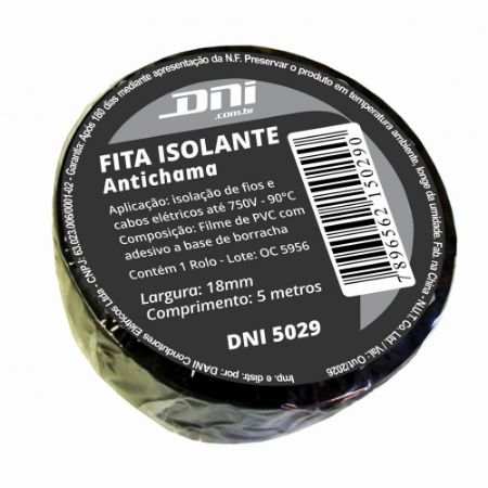 Imagem de Fita Isolante Antichama 19mm X5 Metros - DNI DNI5029