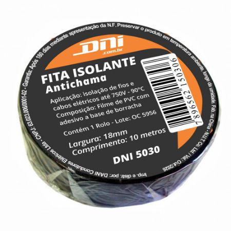 Imagem de Fita Isolante Antichama 19mm X10 Metros - DNI DNI5030