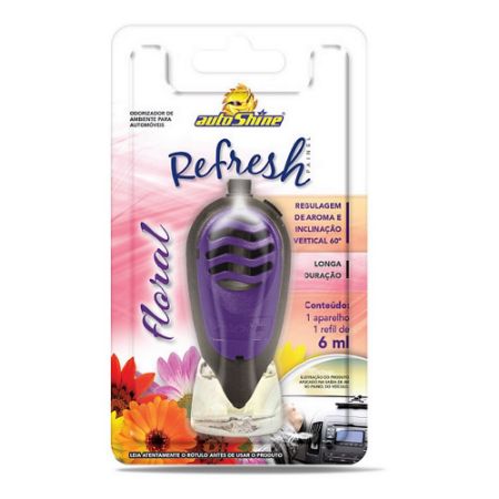 Imagem de Cheirinho Aromatizante Aparelho + Refil Reflesh Floral 6ml - AUTOSHINE 17003