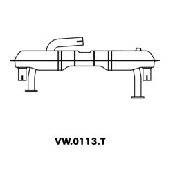 Imagem de Escapamento Silencioso Traseiro - MASTRA VW0113T