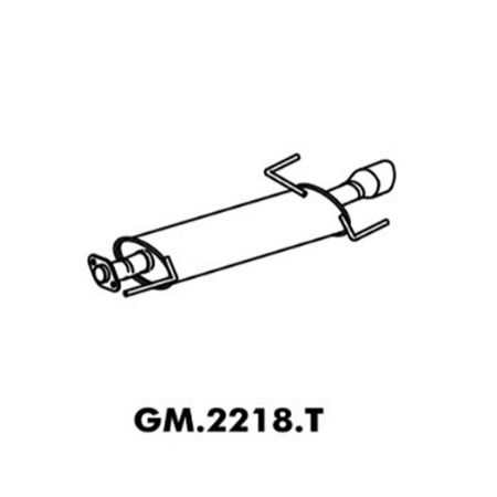 Imagem de Escapamento Silencioso Traseiro CHEVROLET - GM VECTRA com Flange - MASTRA GM2218T