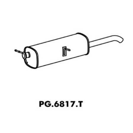 Imagem de Escapamento Silencioso Traseiro PEUGEOT 307 - MASTRA PG6817T