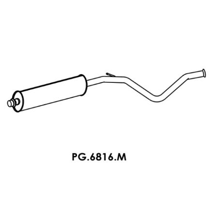 Imagem de Escapamento Silencioso Intermediário PEUGEOT 307 - MASTRA PG6816M