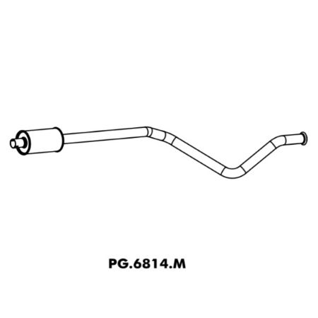 Imagem de Escapamento Silencioso Intermediário PEUGEOT 307 - MASTRA PG6814M