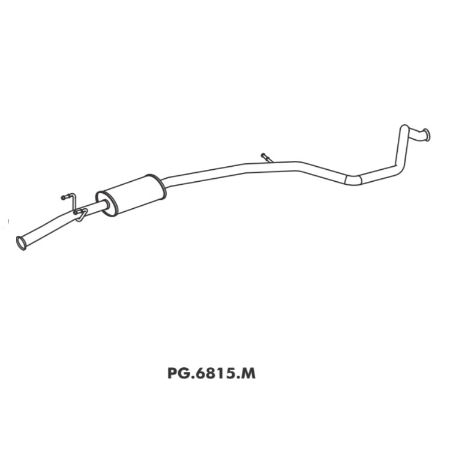 Imagem de Escapamento Silencioso Intermediário PEUGEOT 207/207 SW - MASTRA PG6815M