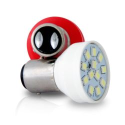 Imagem de Lâmpada Led (Par) 2 Polos 12V Vermelho 12 Leds - AUTOPOLI AP197