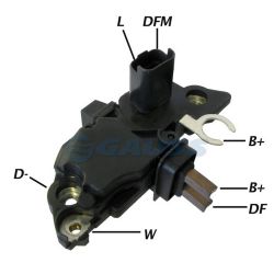 Imagem de Regulador de Voltagem do Alternador 14V Sistema Bosch - GAUSS GA239