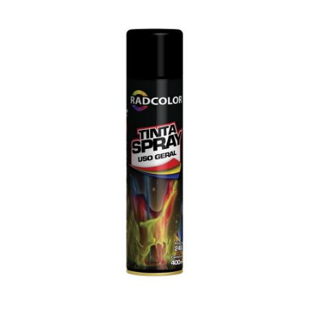 Imagem de Tinta Spray Preto Fosco 400ml - RADNAQ RC210206