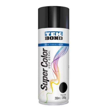 Imagem de Tinta Spray Preto Brilhante 350ml/250g - TEKBOND/ADESPEC 23011006900