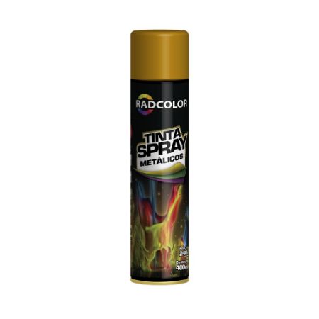 Imagem de Tinta Spray Dourado 400ml/250g (Metalica) - RADNAQ RC212406