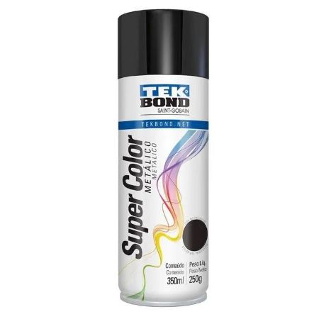 Imagem de Tinta Spray Preto Metálico 350ml/250g - TEKBOND/ADESPEC 23321006900