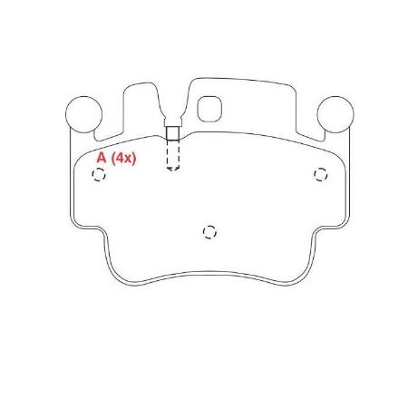 Imagem de Pastilha de Freio Dianteira PORSCHE 911 CARRERA /CAYMAN Sistema Brembo - WILLTEC PW834