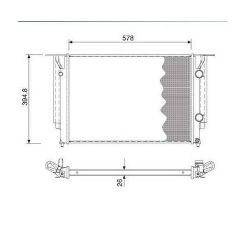 Imagem de Radiador de Água FIAT STILO Manual com Ar-condicionado 3 Saidas - MTF RD6546E