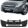 Imagem de Para-choque Dianteiro HONDA CIVIC Preto Liso com Furo - DTS 8050