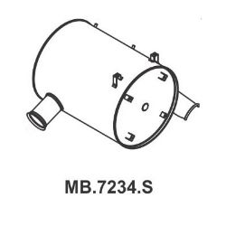 Imagem de Escapamento Silencioso MERCEDES BENZ 1634 /1938 - MASTRA MB7234S