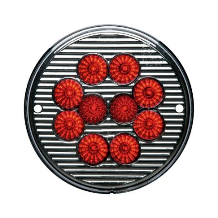 Imagem de Lanterna Traseira Lente Cristal 125mm 10 Leds Vermelha 24V - SINALSUL 217124VM