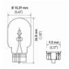 Imagem de Lâmpada Esmagada Grande/Base Vidro 2W 24V - HELLA 2840